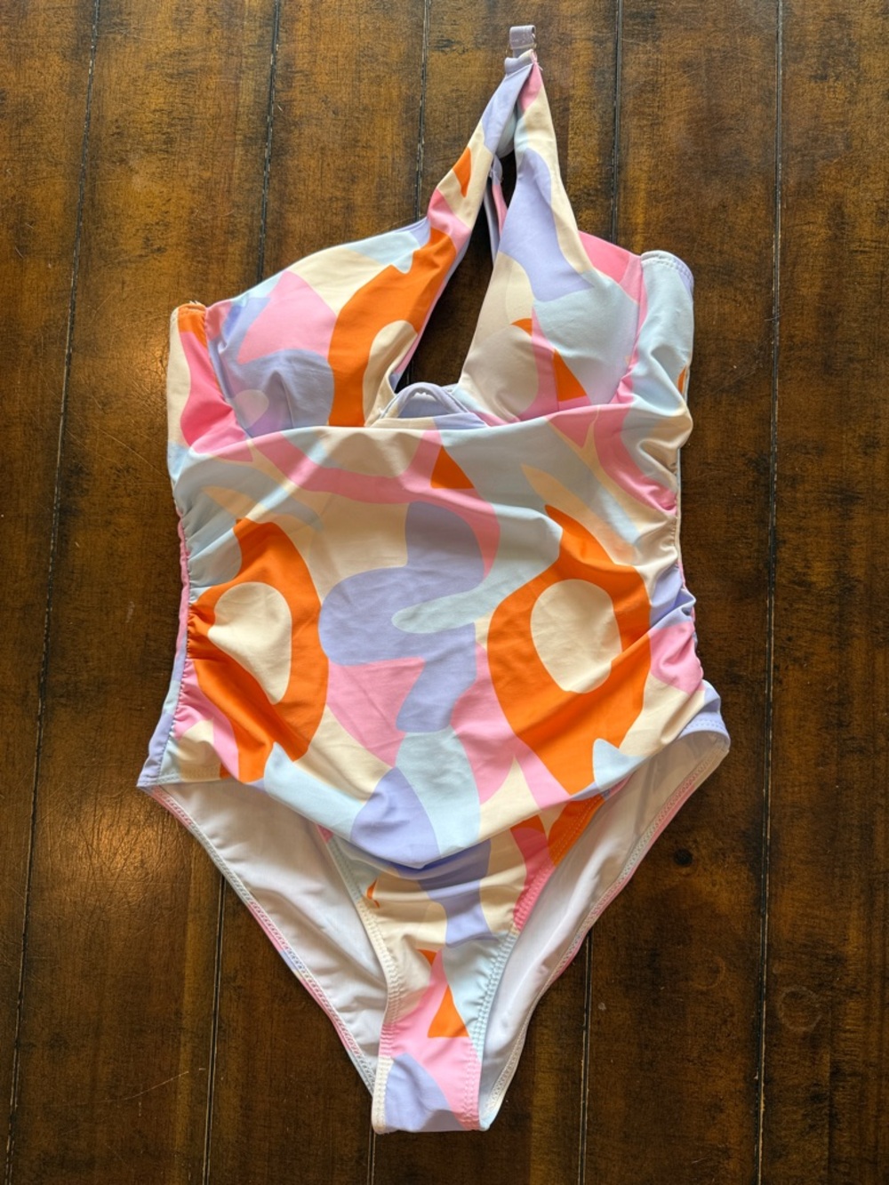 One-Piece Swimsuit - Colorful Abstract Print